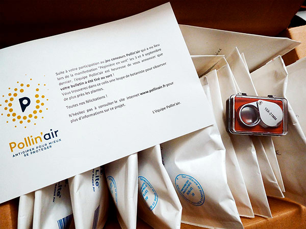Loupe pour les gagnants du jeu-concours Pollin'air
